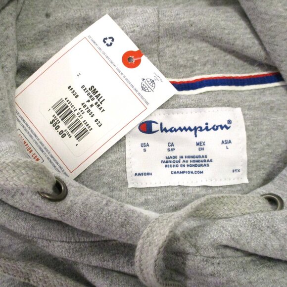 CHAMPION OXFORD GREY MENS HOODIE – SIZE SMALL – UNISEX – NWT - Picture 6 of 10